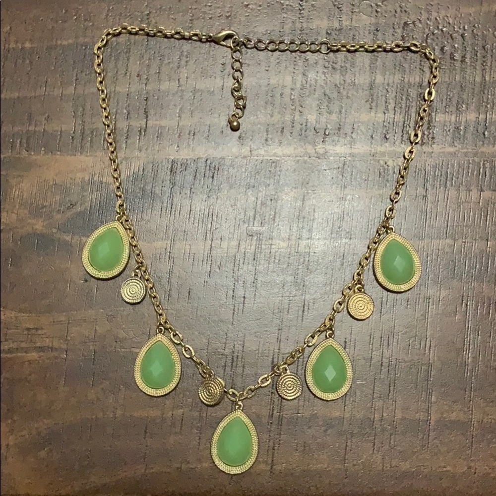Mint and Gold Necklace